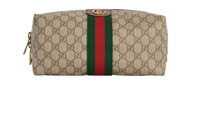 Gucci GG Supreme Toiletry Pouch, &pound;275, Accessories, Beige, Coated Canvas, Front view